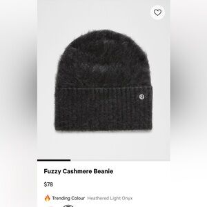 Zara Charcoal Cashmere Beanie